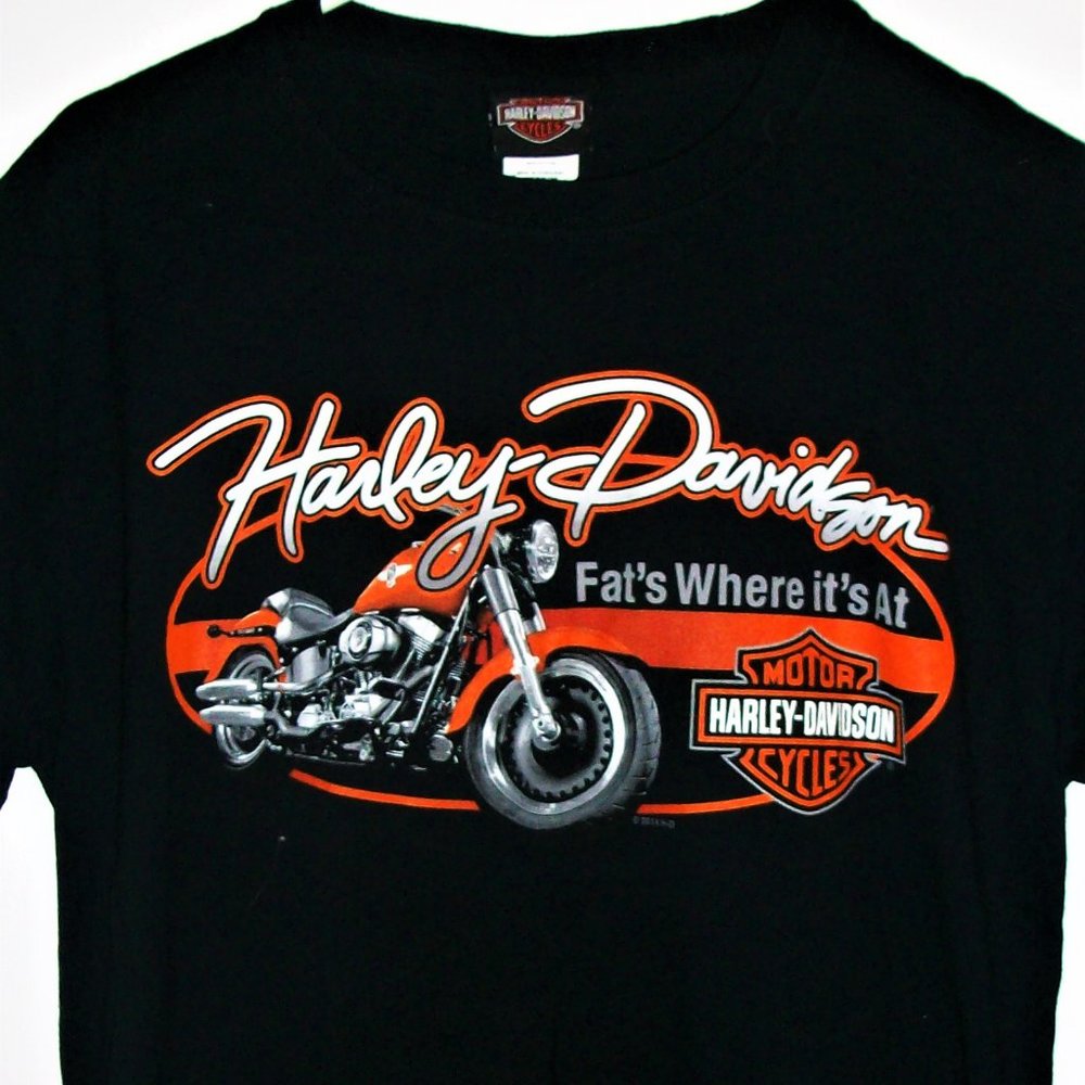 HARLEY DAVIDSON T-SHIRT FAT"S WHERE IT'S AT TIFTON